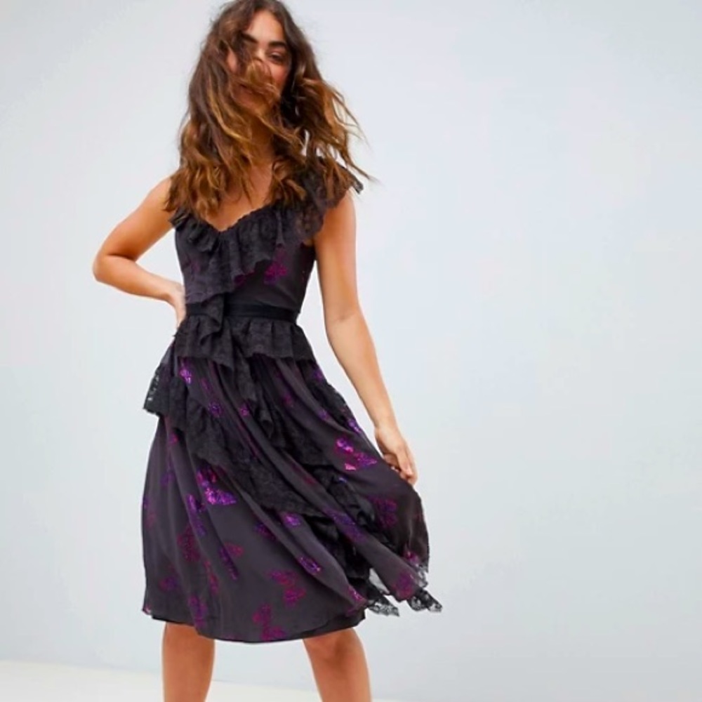 Needle and Thread Lace Frill Midi Dress